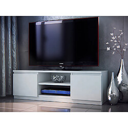 Dusine Meuble TV Helil deux portes 120 CM blanc MAT en 18 MM