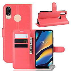 Htdmobiles Housse etui portefeuille pour Wiko View 3 Lite + film ecran - ROUGE