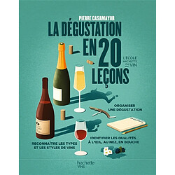 La dégustation en 20 leçons : organiser une dégustation, reconnaître les types et les styles de vins, identifier les qualités à l'oeil, au nez, en bouche