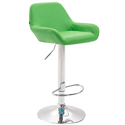 Decoshop26 Lot de 2 tabourets de bar repose-pieds en forme d'arc en métal chromé assise en PVC vert 10_0004022