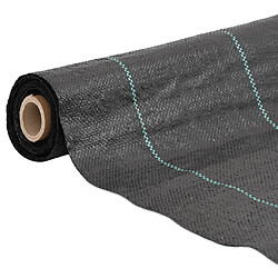 vidaXL Membrane anti-mauvaises herbes noir 2x100 m PP