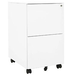 vidaXL Classeur mobile Blanc 39x45x67 cm Acier