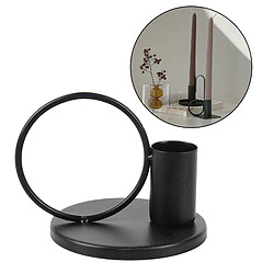 Acheter Bougeoir En Fer Antique Porte-bougie Conique Ornement De Table Noir