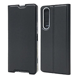 Etui en PU adsorption magnétique avec porte-carte noir pour votre Sony Xperia 1 II