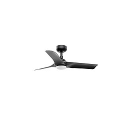 Faro Barcelona Petit ventilateur de plafond DC noir à LED 6 vitesses