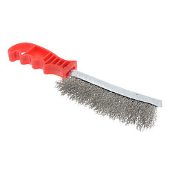 Acheter Brosse à main en acier robuste pour fil métallique pour nettoyage de peinture antirouille, rouge clair