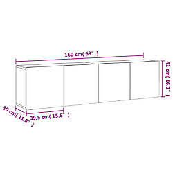 vidaXL Meubles TV muraux 2 pcs blanc 80x30x41 cm pas cher