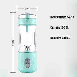 Universal Mélangeur portable Mélangeur USB Mélangeur à jus électrique Mélangeur à milkshake Mini-robot de cuisine Extrudeur à citron individuel Extrudeur à jus d &'orange | Extrudeur à jus (vert)