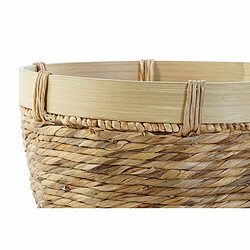 Set de basket DKD Home Decor Bambou Tropical Joncs (40 x 40 x 23 cm) (3 Pièces)