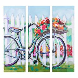 Cadre Alexandra House Living Bike Toile Bois d'épicéa 90 x 3 x 30 cm