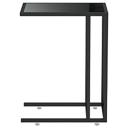 Avis vidaXL Table d'appoint pour ordinateur Noir 50x35x65 cm Verre trempé