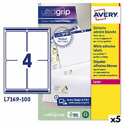 Etiquettes pour Imprimante Avery L7169 99,1 x 139 mm Blanc 100 Volets (5 Unités)