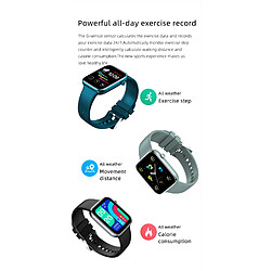 Avis Universal Smartwatch 1,69 pouces Homme Full Touch Fitness Tracker Smartwatch imperméable (bracelet en silicone vert)