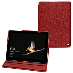 Housse cuir Microsoft Surface Go - Rabat vertical - Tomate ( Pantone #a61715 ) - NOREVE