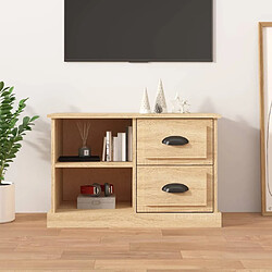 Maison Chic Meuble TV scandinave - Banc TV pour salon chêne sonoma 73x35,5x47,5 cm bois d'ingénierie -MN43889