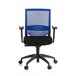 Hjh Office Siège de bureau / Fauteuil de direction PORTO BASE, assise tissu / dossier maille noir / bleu