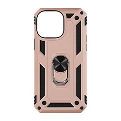 Avizar Coque pour iPhone 14 Pro Max Hybride Antichoc Bague Support Vidéo rose gold