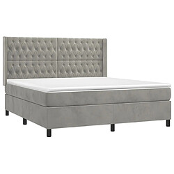 Acheter Sommier à lattes,Cadre à lattes de lit pour Adulte matelas et LED Gris clair 160x200 cm -MN60505