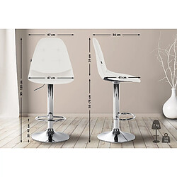 Non Tabouret de bar Elmore simili cuir C