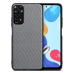 Coque en TPU + PU anti-empreintes digitales, anti-rayures, gris pour votre Xiaomi Redmi Note 11S 4G