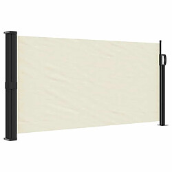 vidaXL Auvent latéral rétractable crème 100x500 cm