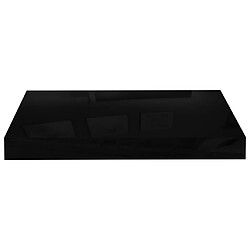 Acheter vidaXL Étagère murale flottante 2 pcs Noir brillant 40x23x3,8 cm MDF