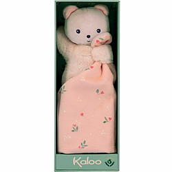 Kaloo Carre douceur Doudou ours feuilles pas cher