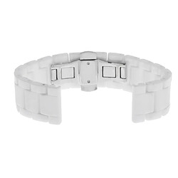 Avis Bracelet de bracelet en céramique remplacement de la sangle de montre intelligente boucle d'acier blanc 20mm