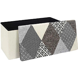 Acheter The Home Deco Factory Banc coffre pliable Patchwork gris.