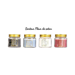 Acheter The Home Deco Factory Bougie en pot message scintillant senteur fleur de coton (Lot de 3) rouge.