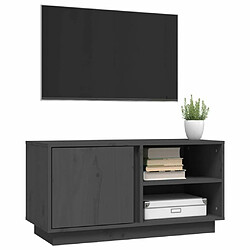 Acheter Maison Chic Meuble TV scandinave - Banc TV pour salon Gris 80x35x40,5 cm Bois de pin massif -MN11238