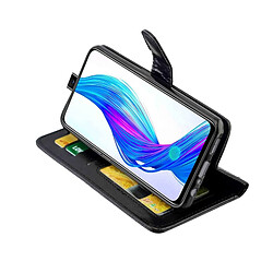 Acheter Wewoo Housse Coque Pour OPPO Realme X Étui en cuir à rabat horizontal avec texture Crazy Horse porte-cartes et porte-cartesportefeuille et cadre photo Noir