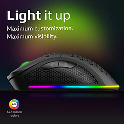 Acheter Vertux Ammolite Souris gaming duale sans fil, RGB ultralégère 16000 DPI, 7 boutons programmables, 40G, batterie de 50h