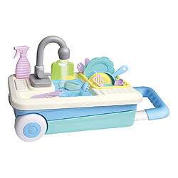 Ensemble De Jouets De Cuisine Pour Enfants Faire Semblant De Jouer Outil De Cuisine Accessoires De Batterie De Cuisine Bleu