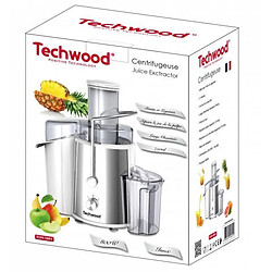 Acheter Techwood Centrifugeuse Extracteur de jus INOX 800W Filtre INOX 2 vitesses pulpe 1,5 litre jus amovible 0,75 litre