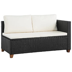 Maison Chic Salon de jardin 4 pcs + coussins - Mobilier/Meubles de jardin - Table et chaises d'extérieur Résine tressée Noir -MN74788