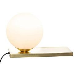 Atmosphera, Createur D'Interieur Lampe boule à poser avec base doré - H. 17,5 cm