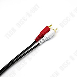 Tech Discount TD® 5 M jack 3,5 mm Câble audio RCA RCA sur la prise Jack RCA à la prise AUX - cable et connectique pour lecteur, smartphone, pc