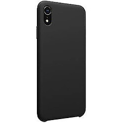 Universal Étui en silicone liquide noir pour votre Apple iPhone XR