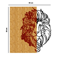 Avis EPIKASA Décoration Murale en Métal et Bois Lion 2