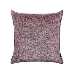 Beliani Coussin KALMIA Coton 45 x 45 cm Motif de plante Impression en bloc Rose