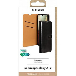 Acheter Bigben Etui Folio Wallet noir avec languette de fermeture pour Samsung Galaxy A12