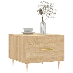 Avis Maison Chic Lot de 2 Tables basses,Table Console pour salon chêne sonoma 50x50x40 cm bois d'ingénierie -MN42578