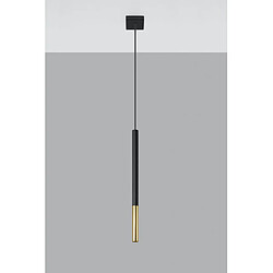 Luminaire Center Suspension design Mozaica Acier Or noir 1 ampoule 100cm