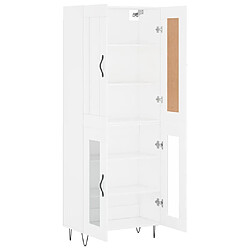 Avis vidaXL Buffet haut Blanc 69,5x34x180 cm Bois d'ingénierie