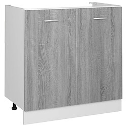 vidaXL Armoire de plancher d'évier Sonoma gris 80x46x81,5 cm