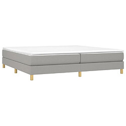 Avis Maison Chic Lit Adulte - Lit simple Lit à sommier tapissier avec matelas moelleux - Meuble de Chambre - Gris clair 200x200cm Tissu -MN65451