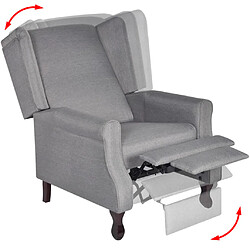 Acheter vidaXL Fauteuil gris tissu