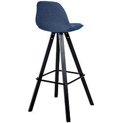 Non Tabouret de bar Corbin tissu Carré noir pas cher