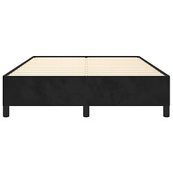 Maison Chic Lit adulte - Lit simple Cadre de lit,Structure du lit Contemporain Noir 140x190 cm Velours -MN38420 pas cher